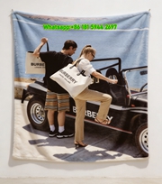Burberry Coastal Holiday Tote Bag Flannel Sofa Throw Blanket B029